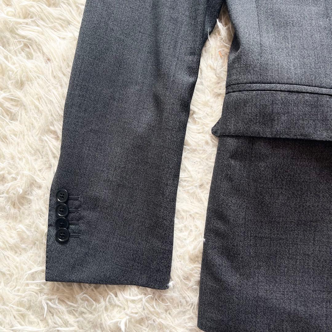 <ハンガー>LARDINI 新ロゴ ダークグレー ウール スーツ サイズ46