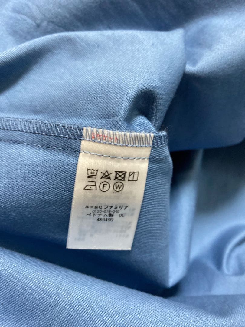 familiar 裏起毛ストライプ長袖ワンピース１５０センチ