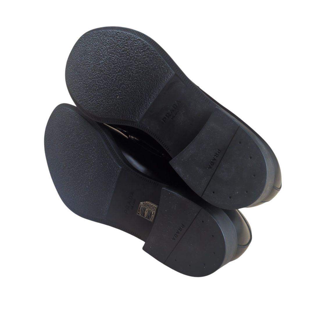 【未使用】PRADA フリンジ タッセル ペニーローファー