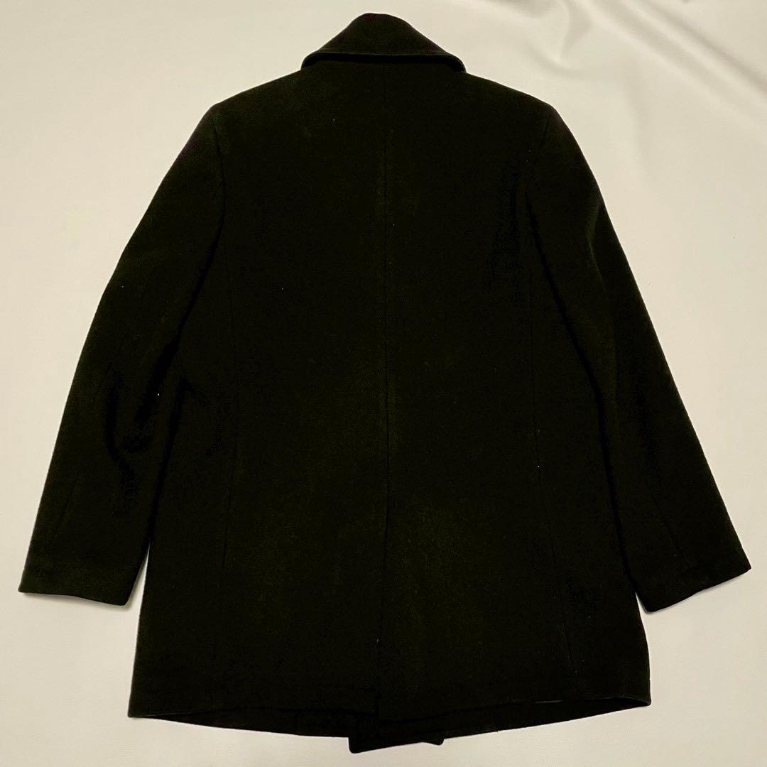 美品【ブルックスブラザーズ】ロロピアーナ ピーコート 黒 M ウール