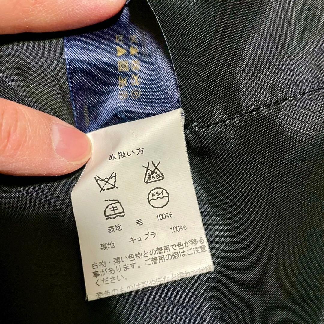 美品【ブルックスブラザーズ】ロロピアーナ ピーコート 黒 M ウール