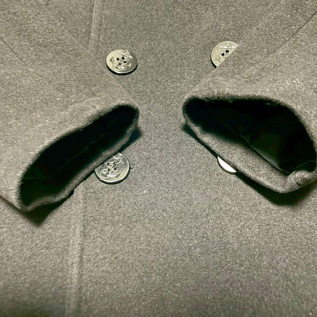 美品【ブルックスブラザーズ】ロロピアーナ ピーコート 黒 M ウール