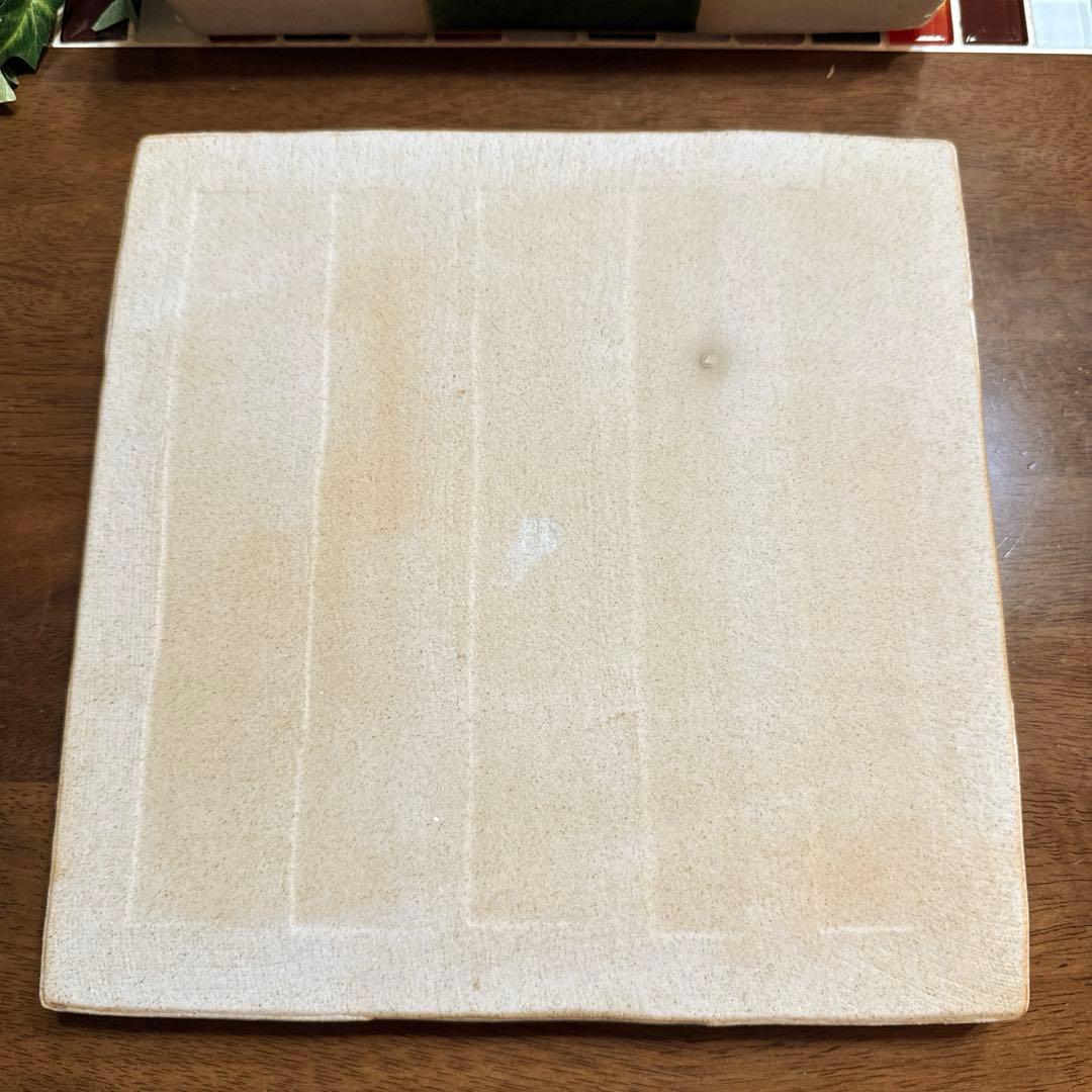 【窯蔵人】加藤唐三郎　織部焼　市松模様　仕切盛皿（5枚セット）