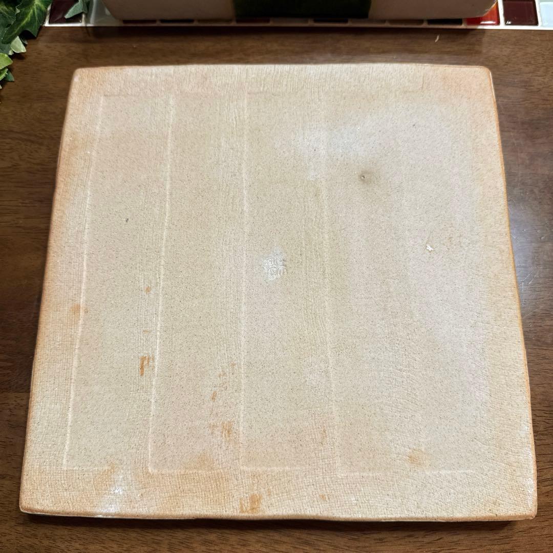 【窯蔵人】加藤唐三郎　織部焼　市松模様　仕切盛皿（5枚セット）