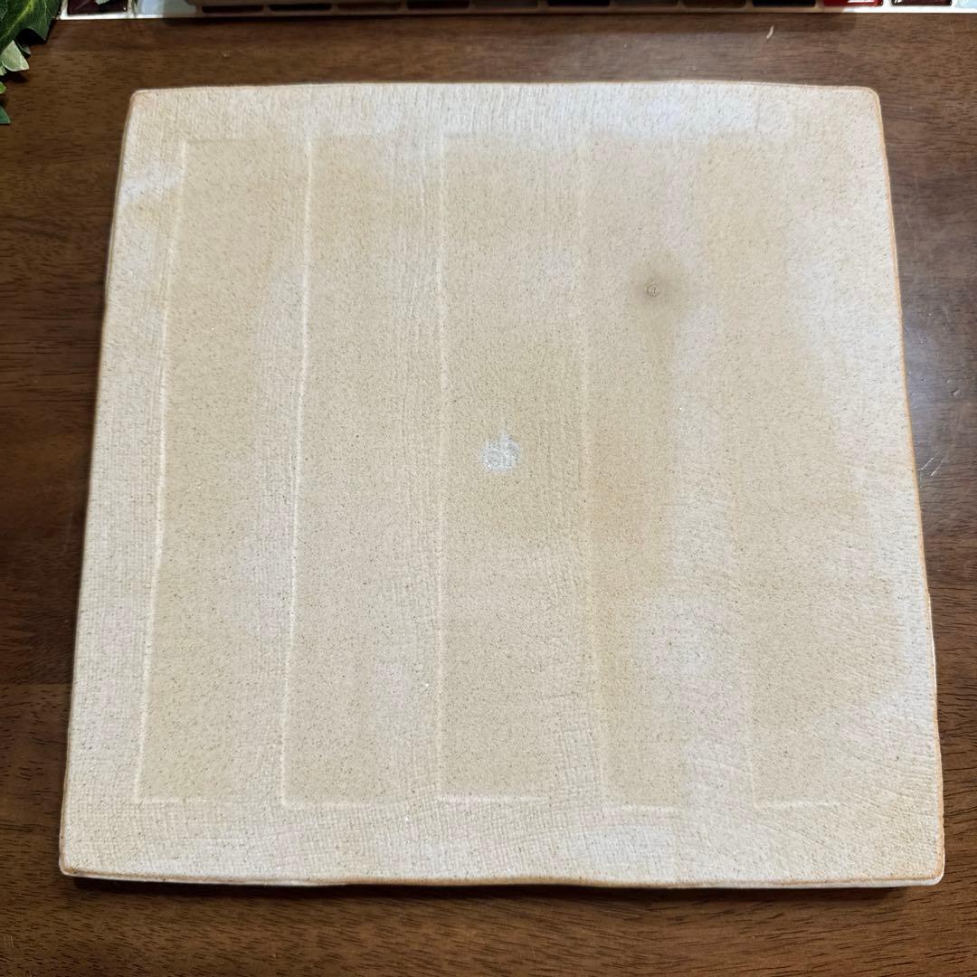 【窯蔵人】加藤唐三郎　織部焼　市松模様　仕切盛皿（5枚セット）