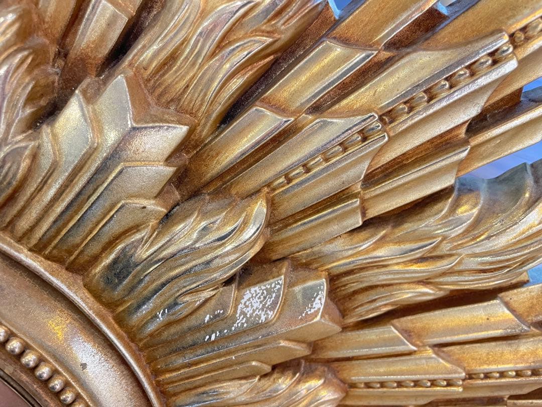 B7071【WELBY】 サンバーストクロック 壁掛け時計 アンティーク