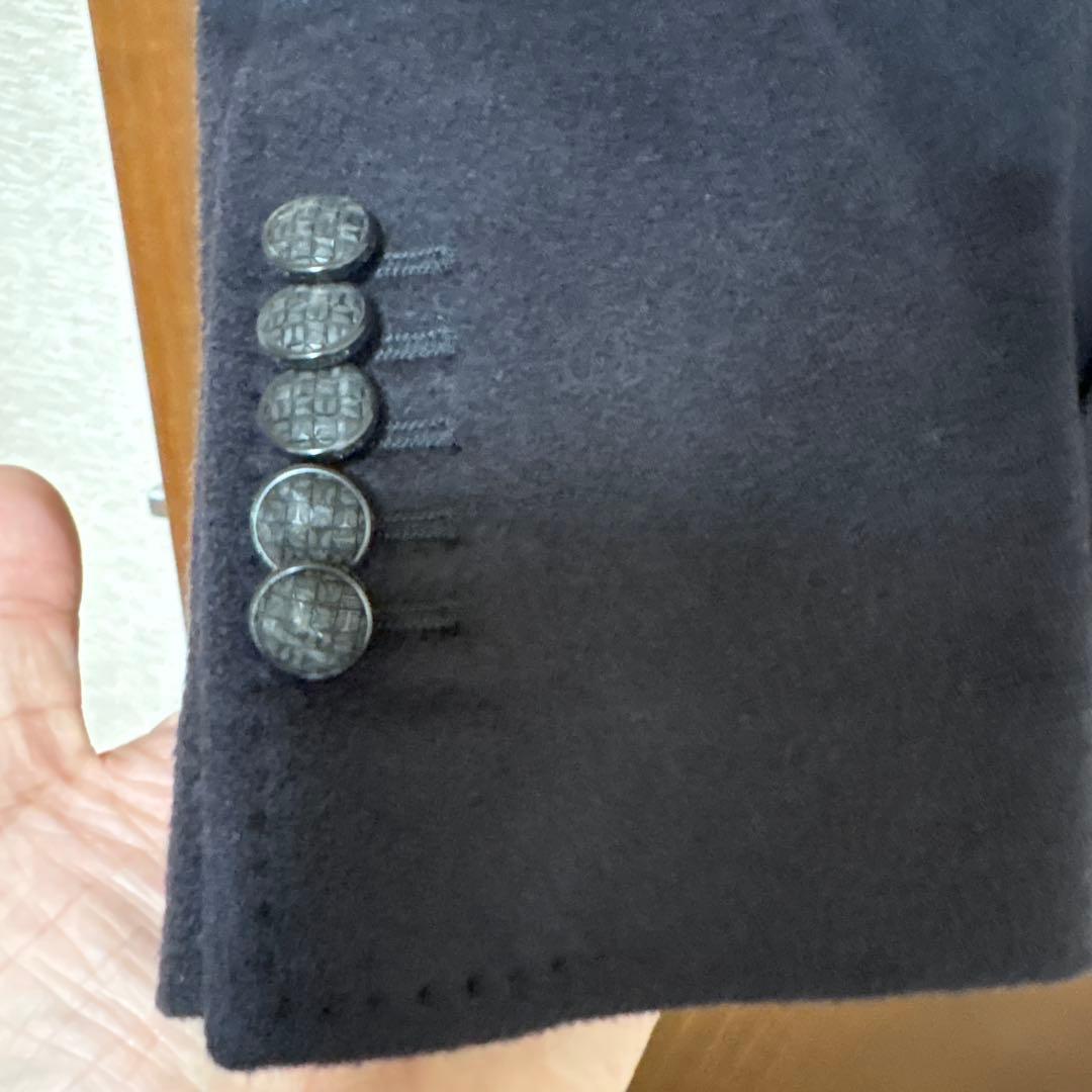 メル87642タリアトーレ　カシミヤ100% ネイビー チェスター