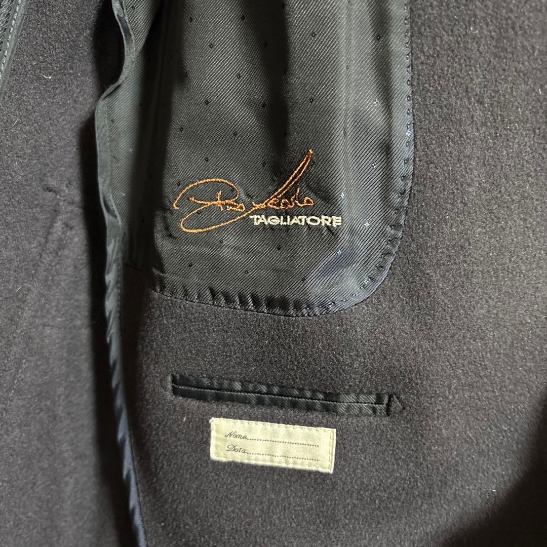 メル87642タリアトーレ　カシミヤ100% ネイビー チェスター