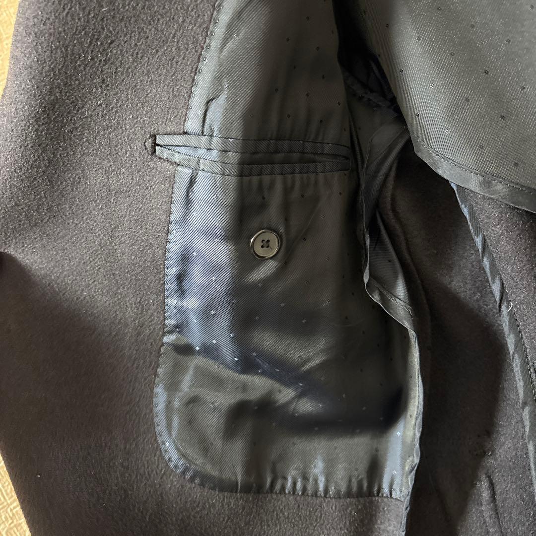 メル87642タリアトーレ　カシミヤ100% ネイビー チェスター