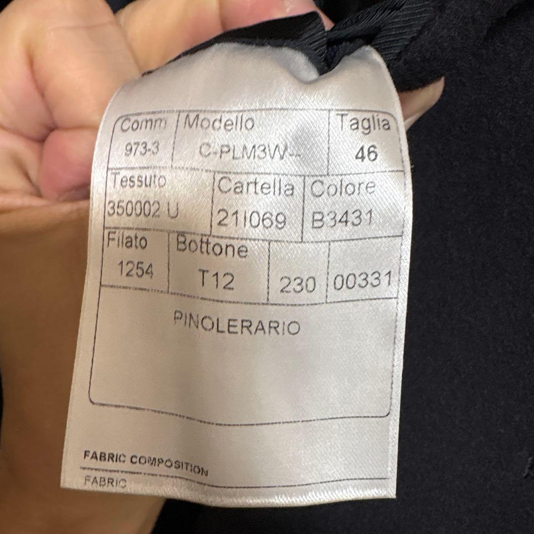 メル87642タリアトーレ　カシミヤ100% ネイビー チェスター