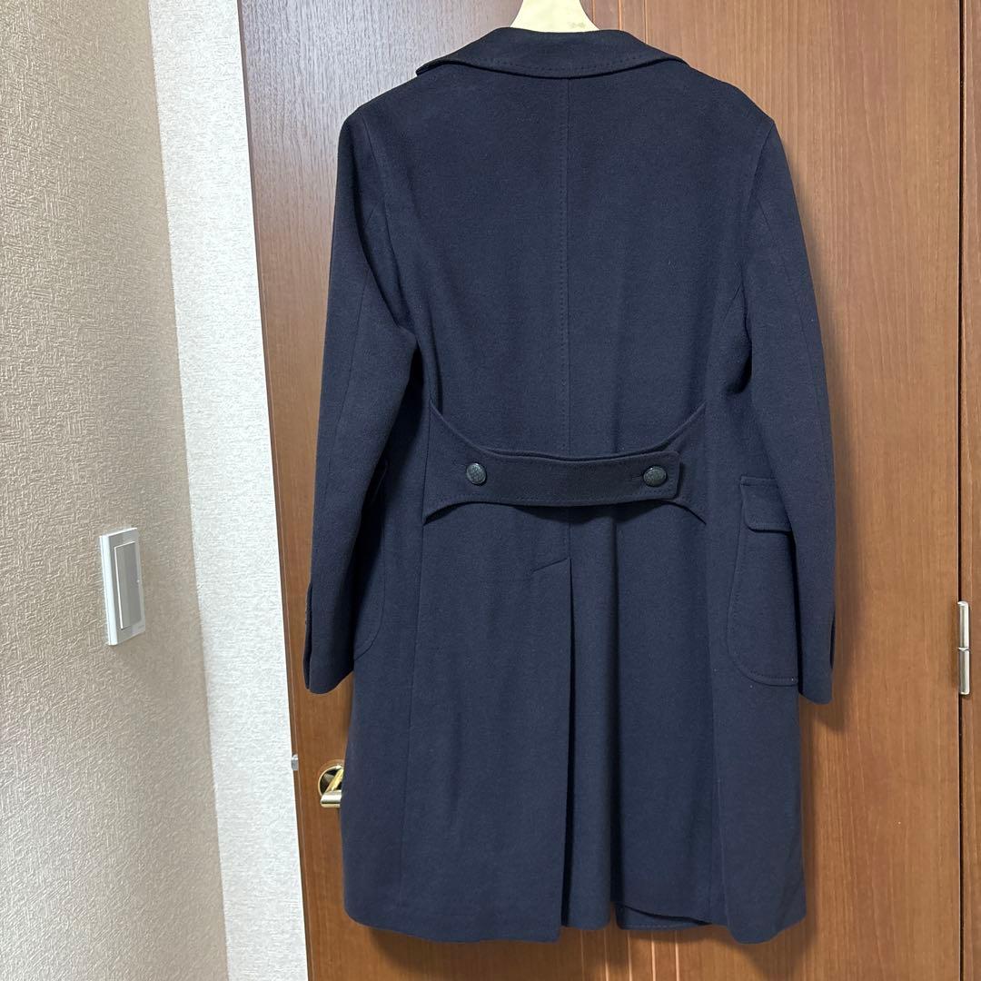 メル87642タリアトーレ　カシミヤ100% ネイビー チェスター