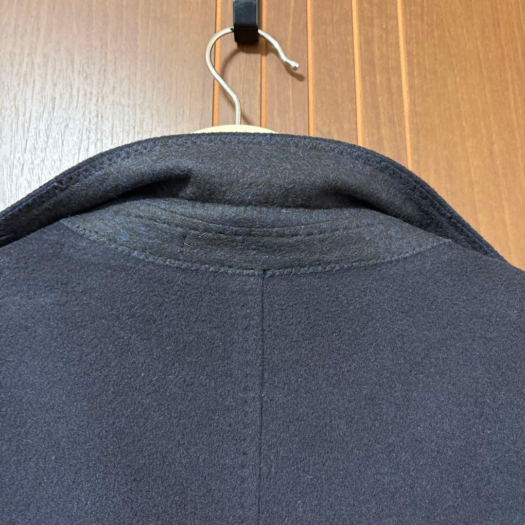 メル87642タリアトーレ　カシミヤ100% ネイビー チェスター