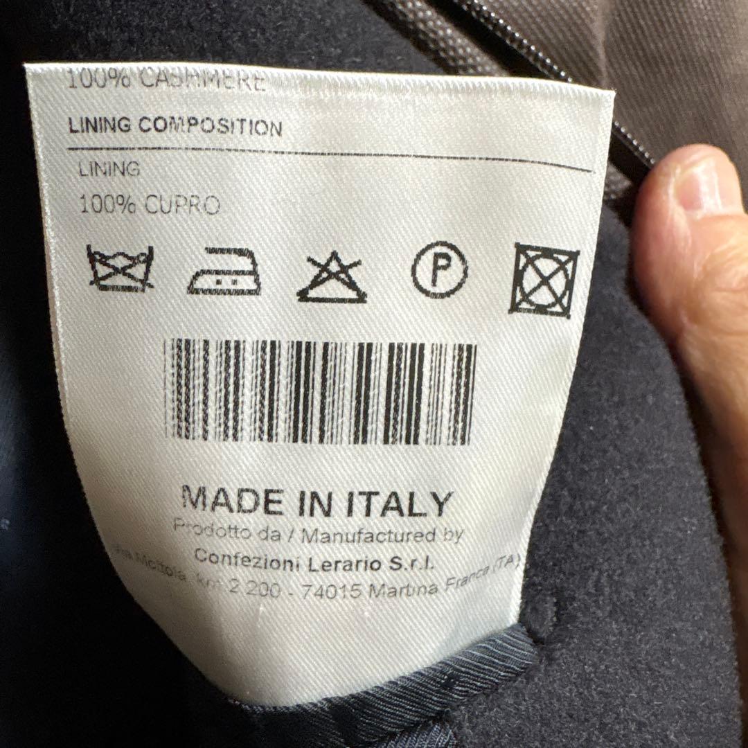 メル87642タリアトーレ　カシミヤ100% ネイビー チェスター