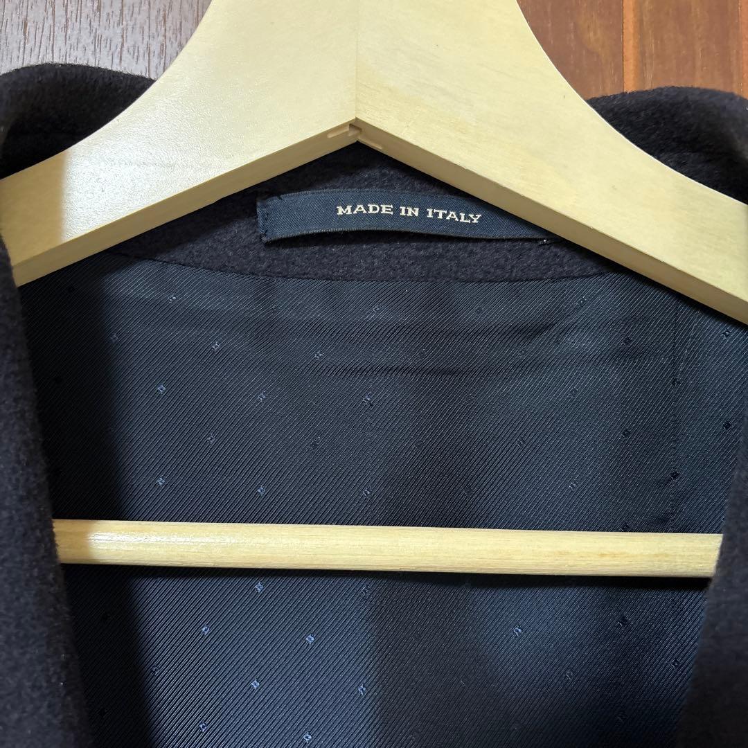 メル87642タリアトーレ　カシミヤ100% ネイビー チェスター