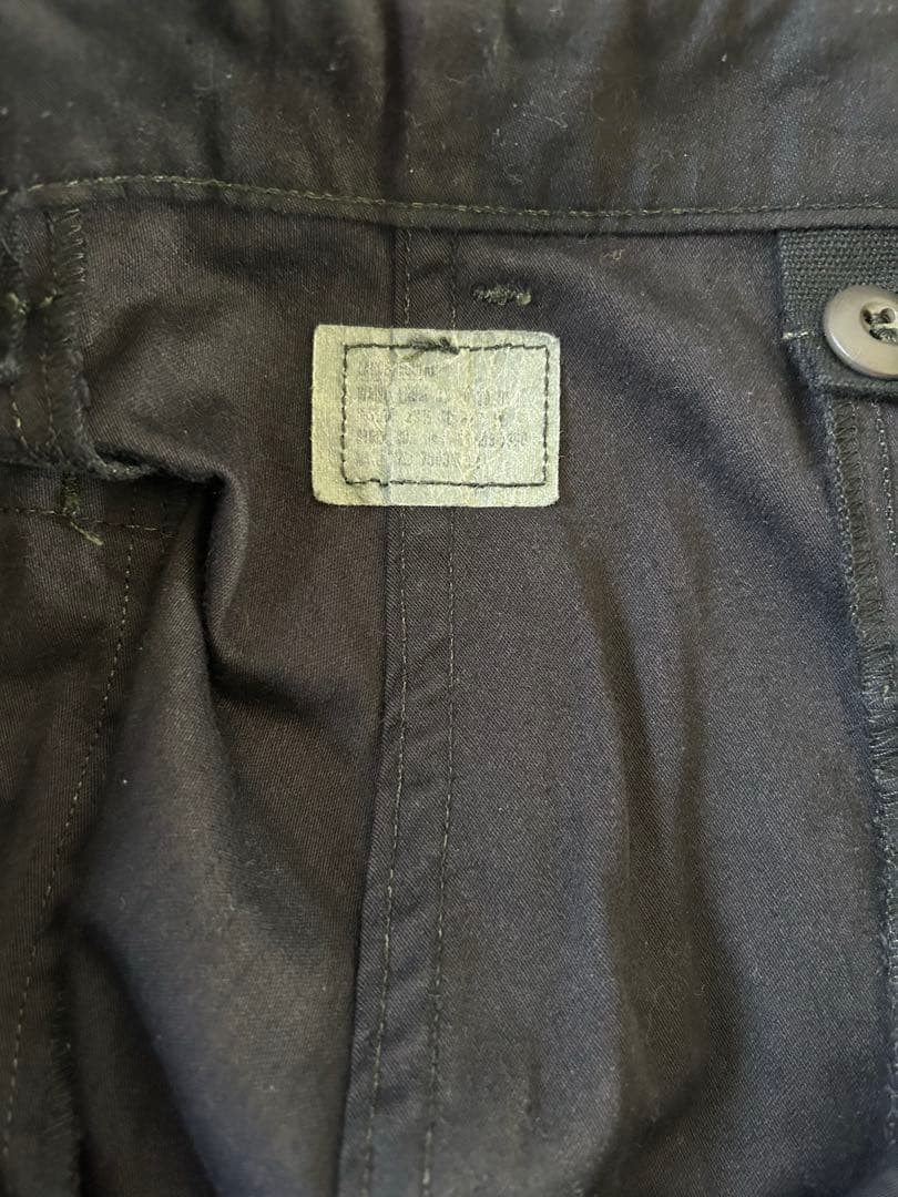 Y*u様 実物 米軍 M65 フィールドカーゴパンツ 黒染めL-R WIPER