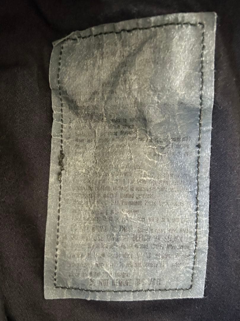 Y*u様 実物 米軍 M65 フィールドカーゴパンツ 黒染めL-R WIPER