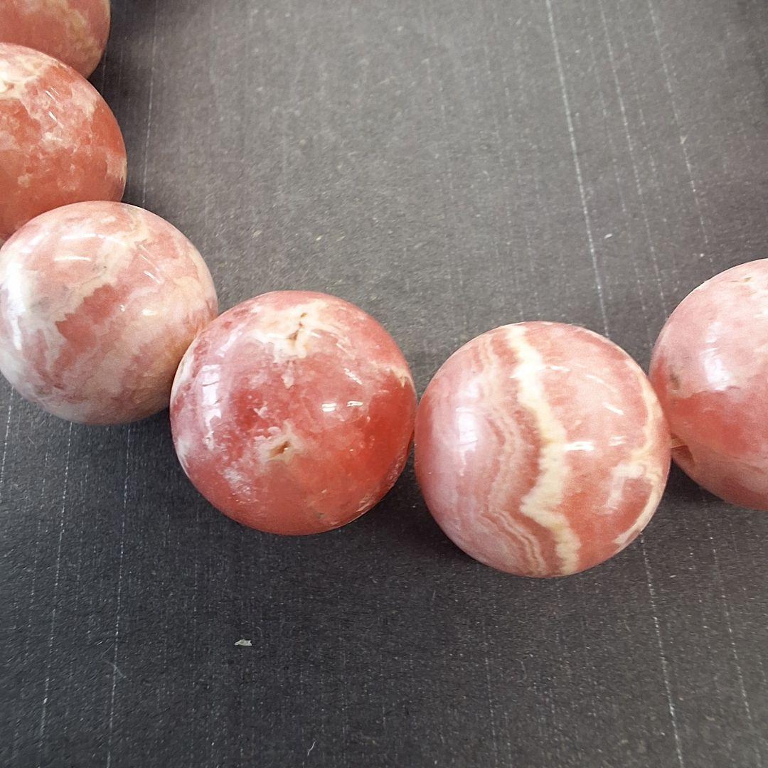 天然石　ブレスレット　インカローズ　12mm　約16cm　BR-77