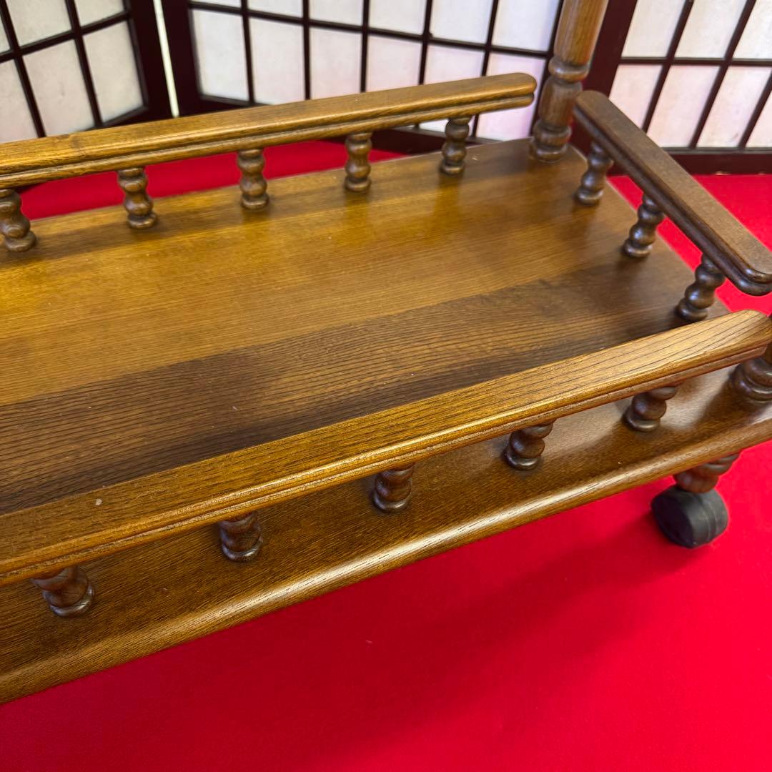 た*コ様 カリモク 木製　プランタースタンド　カート　フラワースタンド　キャスタ