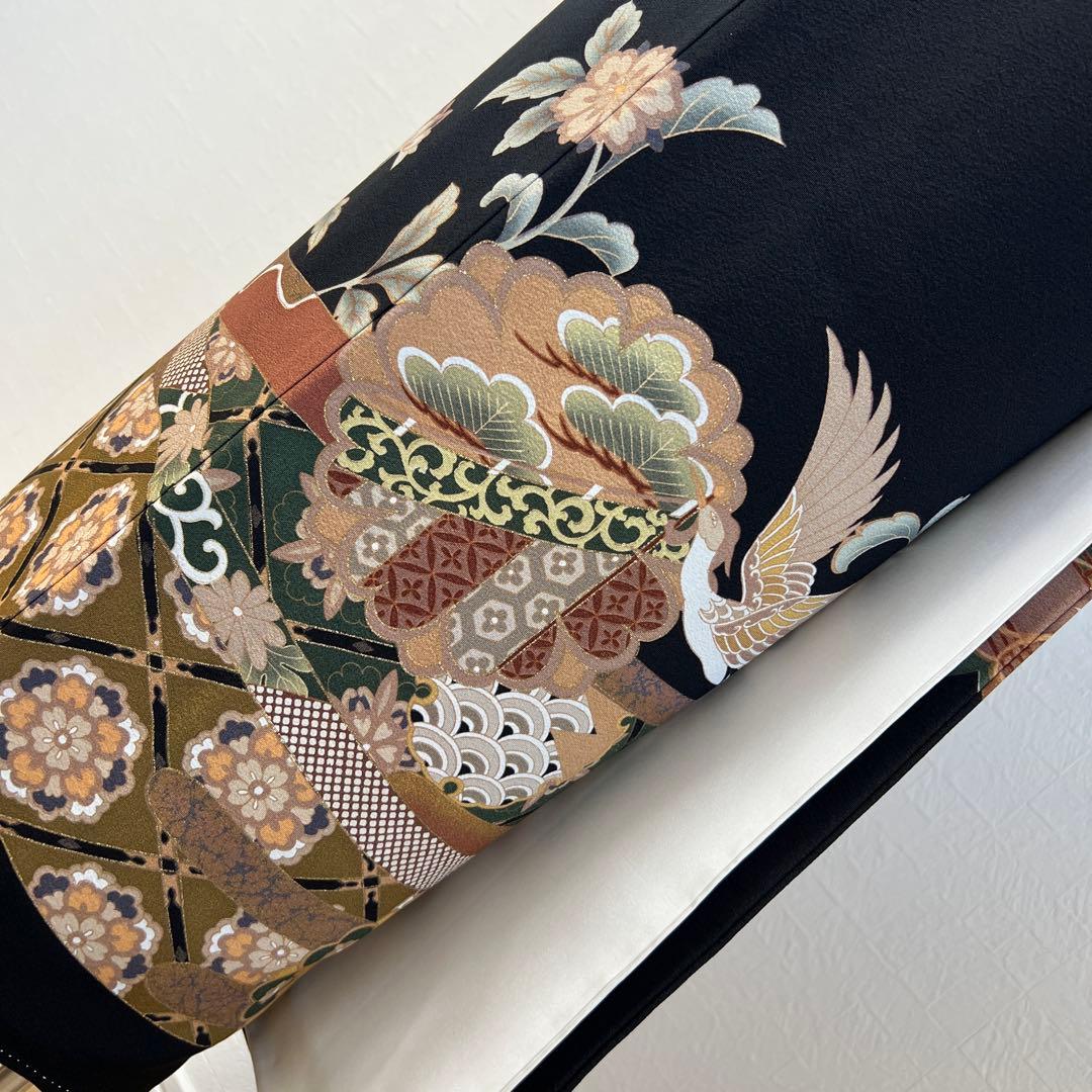 478 黒留袖フルセット 正絹 違い鷹の羽 御所車 鳳凰 松坂屋 高級 結婚式