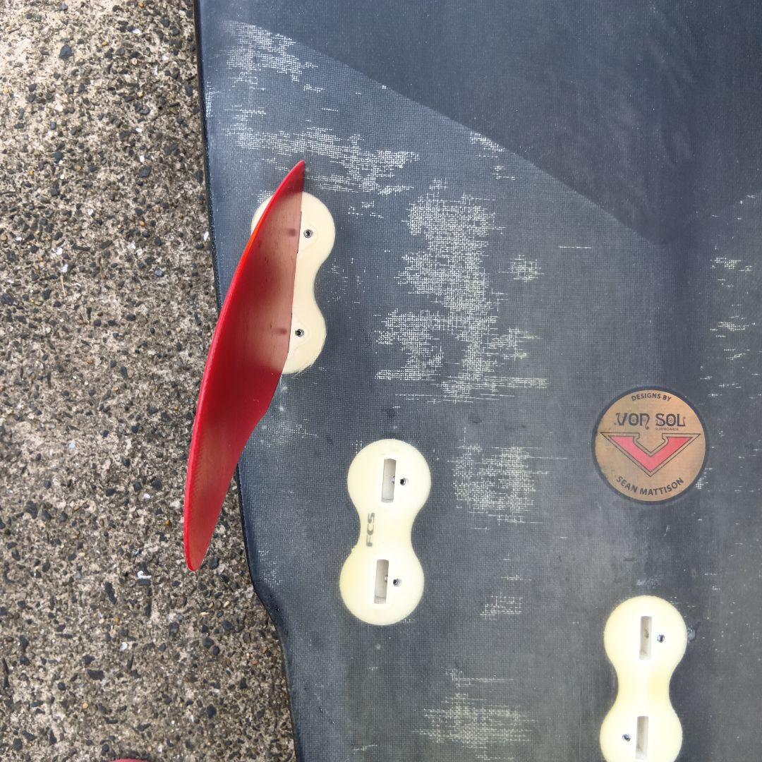 【千葉発】ＶＯＮ ＳＯＬ ファンボード グリーン/グレー 5フィン