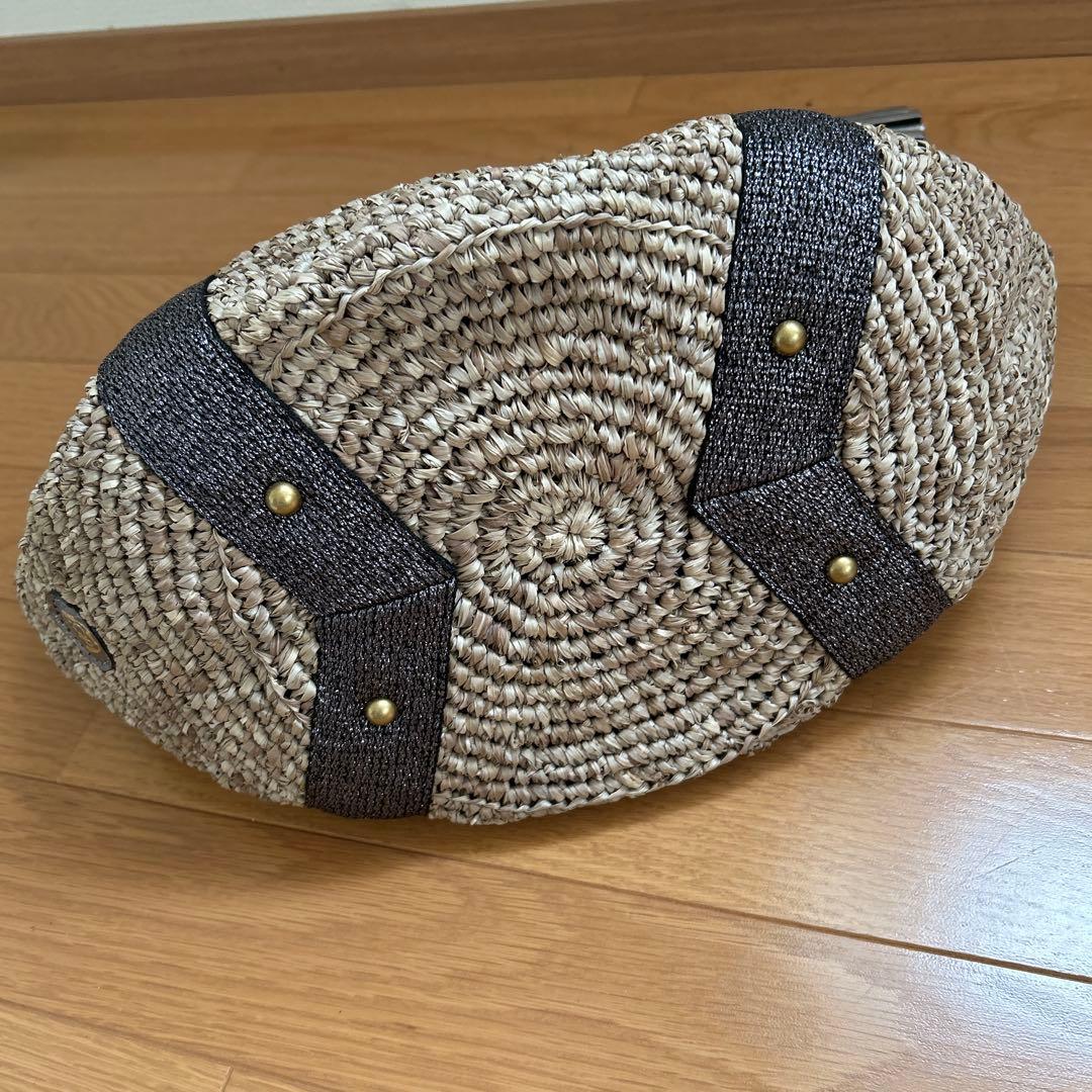 ヴィオラドーロ かごバッグ タッセル付 シルバー系 保存袋付