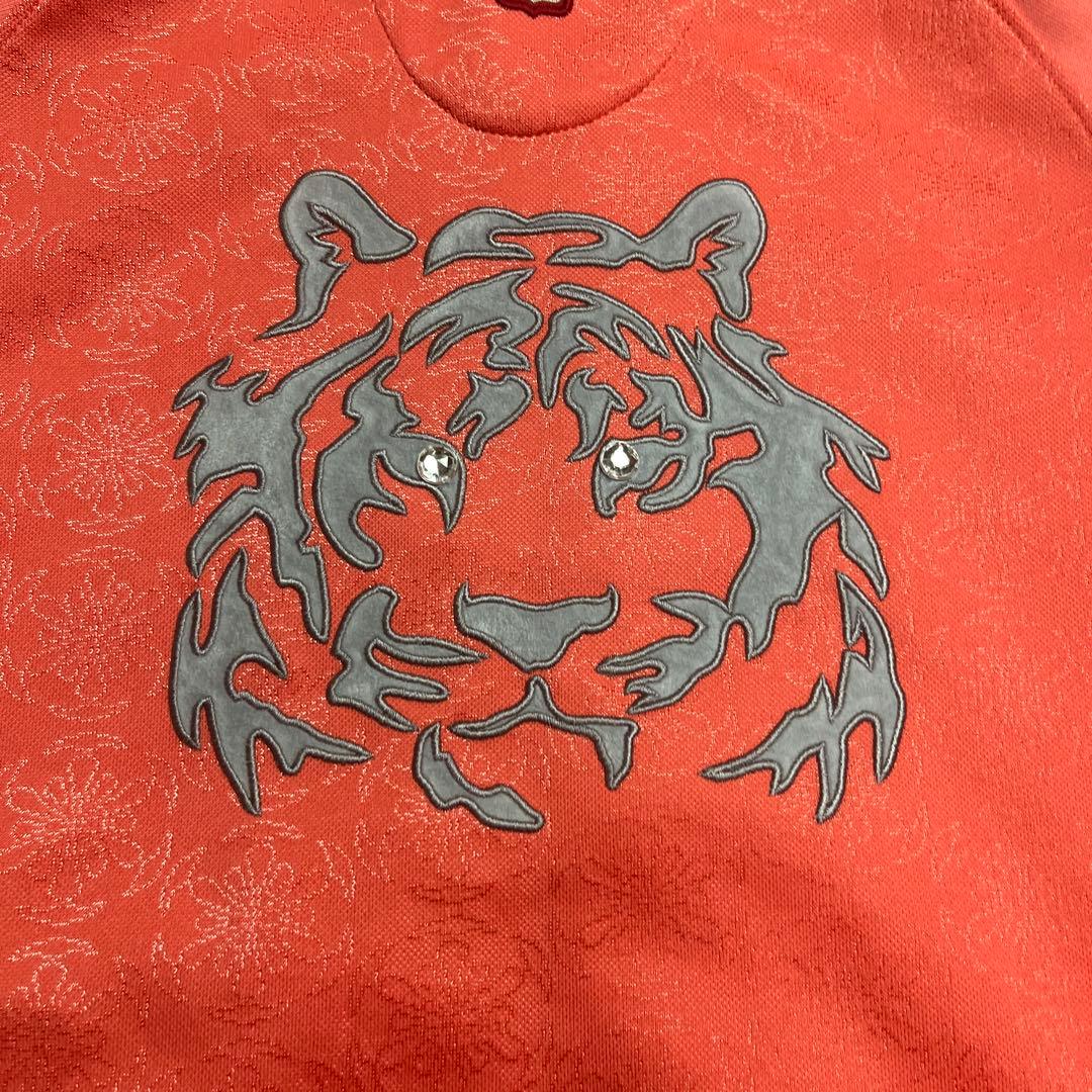 オニツカタイガー　総柄　背面タイガー刺繍　ラインストーン　トラックジャケット　L