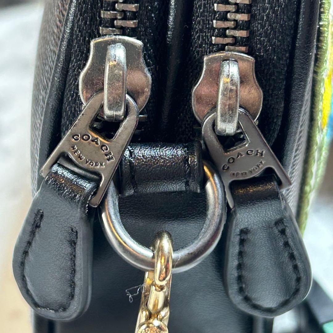 コーチ ショルダーバッグ ミニー コラボ シグネチャー 茶色 ディズニー