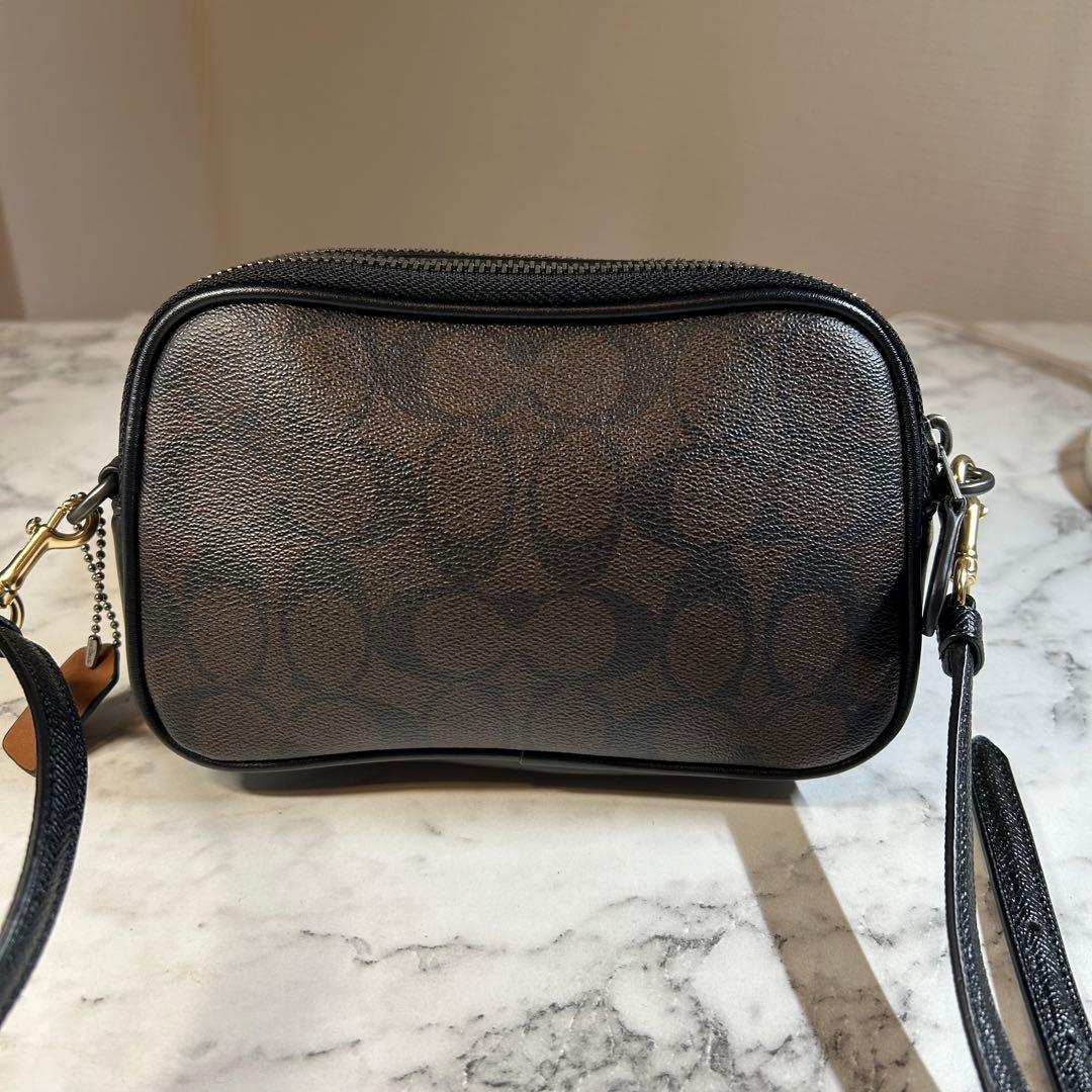 コーチ ショルダーバッグ ミニー コラボ シグネチャー 茶色 ディズニー