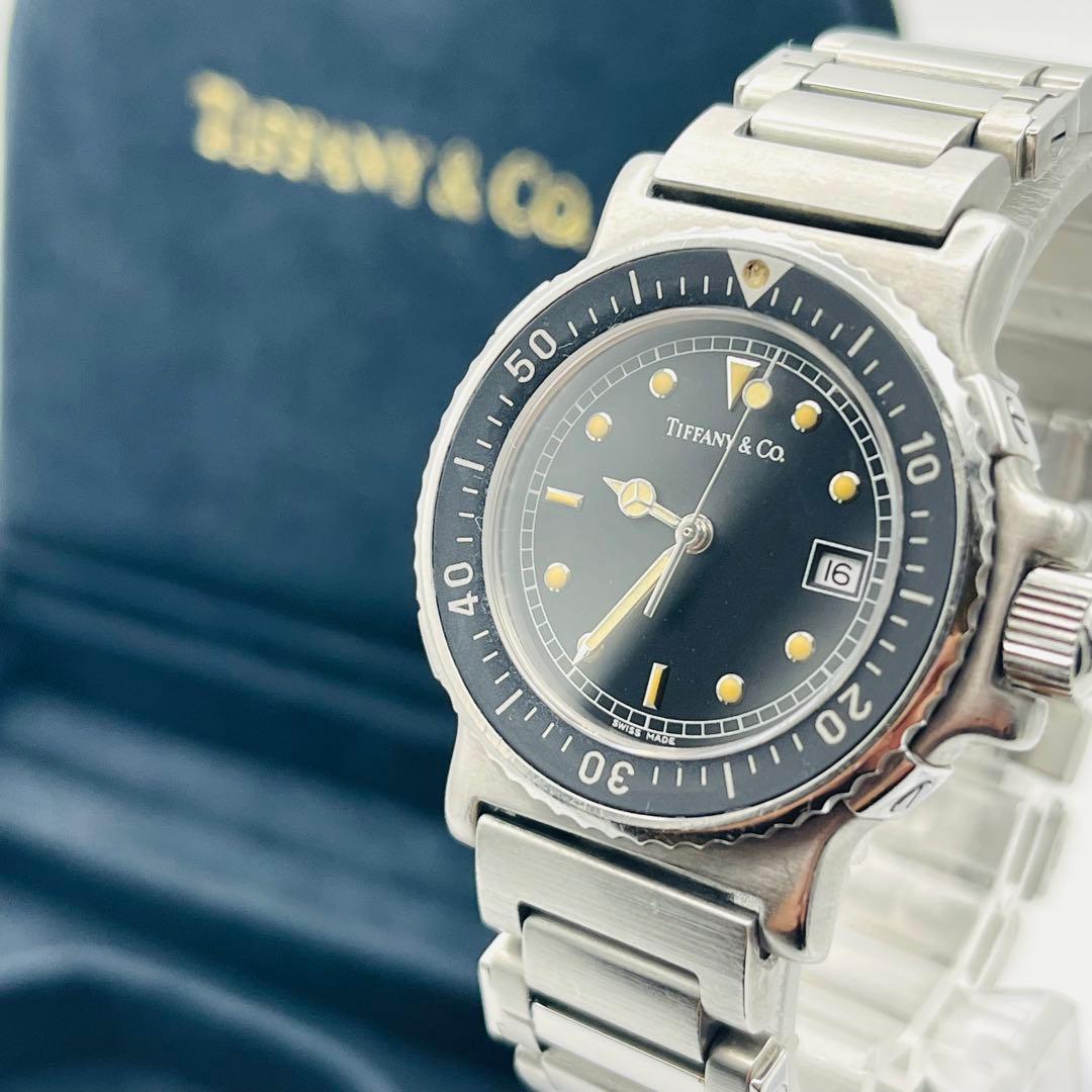 【美品/箱】Tiffany ダイバーズ 0711 12-322 ティファニー