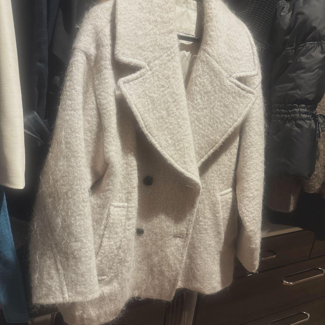 年末sale♡グラムリップス シャギーミドルコート アイボリー 完売品