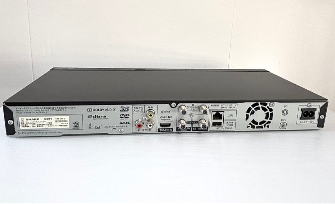 SHARP AQUOS Blu−ray レコーダー BD-NW500