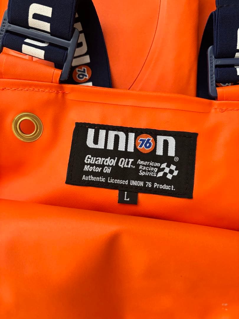 「UNION76 ナナロク」レインウェア上下セット オレンジ　Lサイズ
