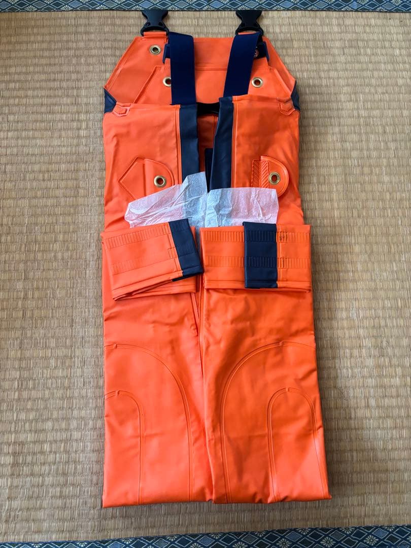 「UNION76 ナナロク」レインウェア上下セット オレンジ　Lサイズ