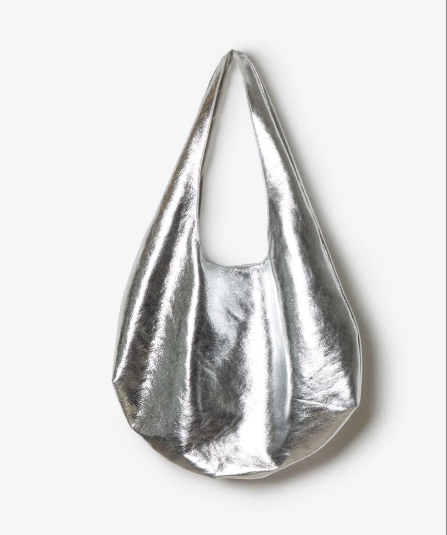 MBハイエンドレザー ミニマルワンショルダーバッグ　シルバー