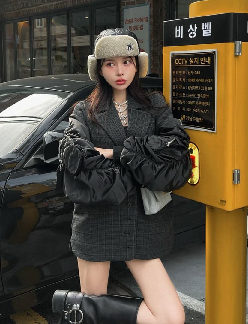 Darich ダーリッチ チェックドッキングブルゾン