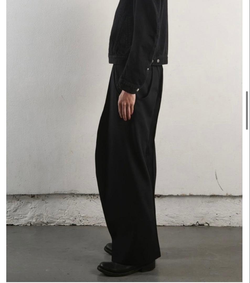 【NVRFRGT】S-CURVED WIDELEG TROUSERS