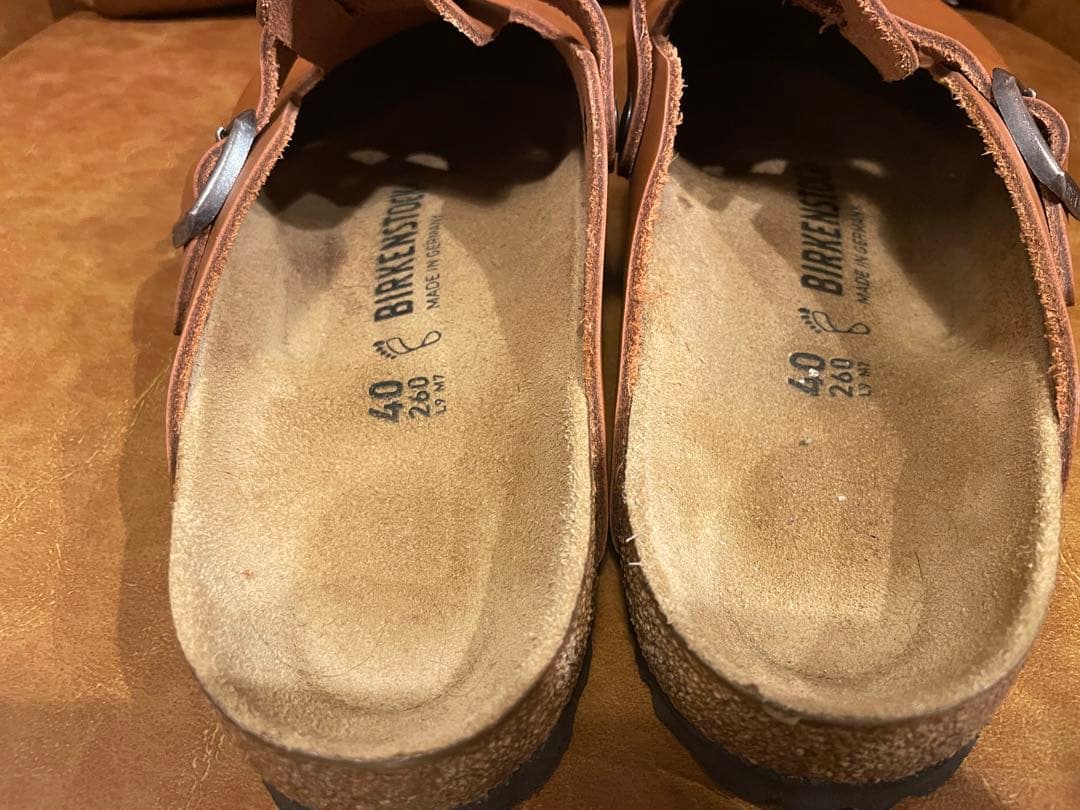 極美品　ビルケンシュトック　ボストン　ジンジャーブラウン　40（26.0cm）