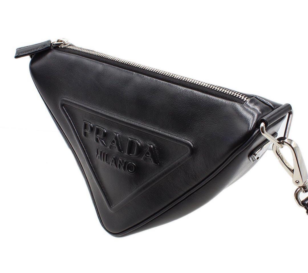 Q2455 美品 プラダ GRACE LUX トライアングルショルダーバッグ