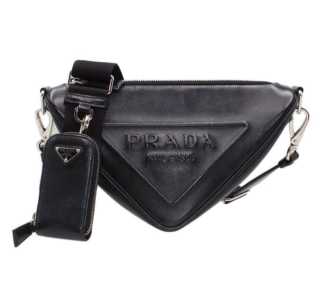 Q2455 美品 プラダ GRACE LUX トライアングルショルダーバッグ