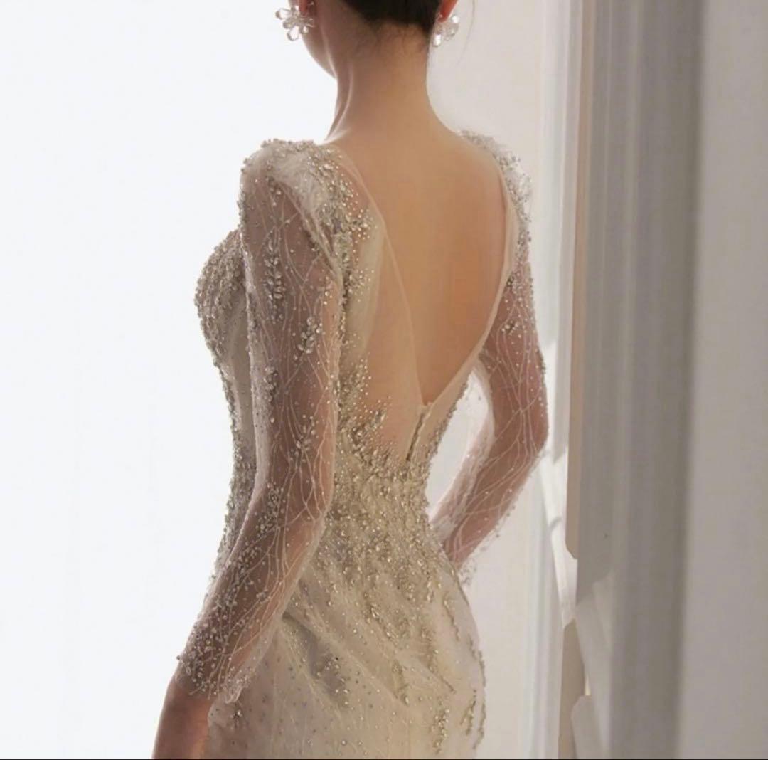 ビジュー　マーメイドドレス　ウェディングドレス