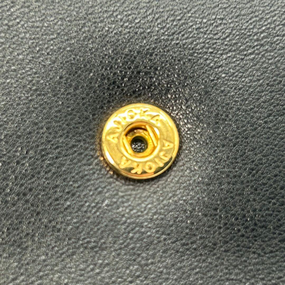 Yves Saint Laurent イブサンローラン 二つ折り財布 黒 レザー