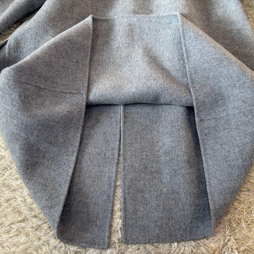 ☆極美品☆Theory セオリー　ダブルフェイス　カシミヤ混　ガウン　グレー