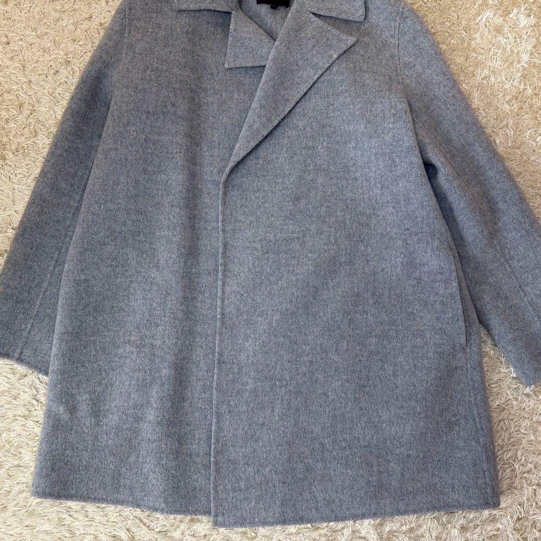 ☆極美品☆Theory セオリー　ダブルフェイス　カシミヤ混　ガウン　グレー