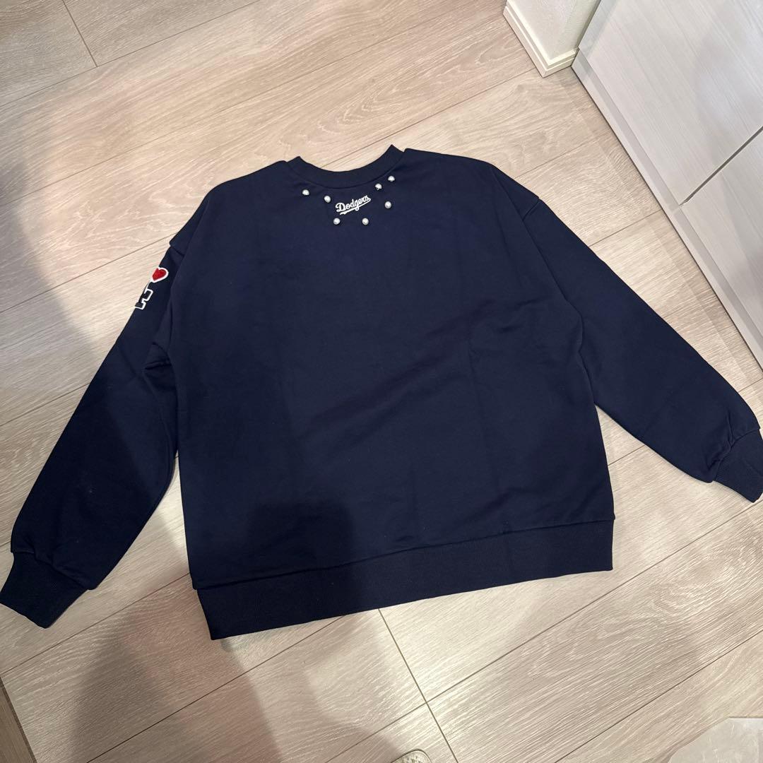 CADUNE<MLB別注>パールスウェット　ネイビー