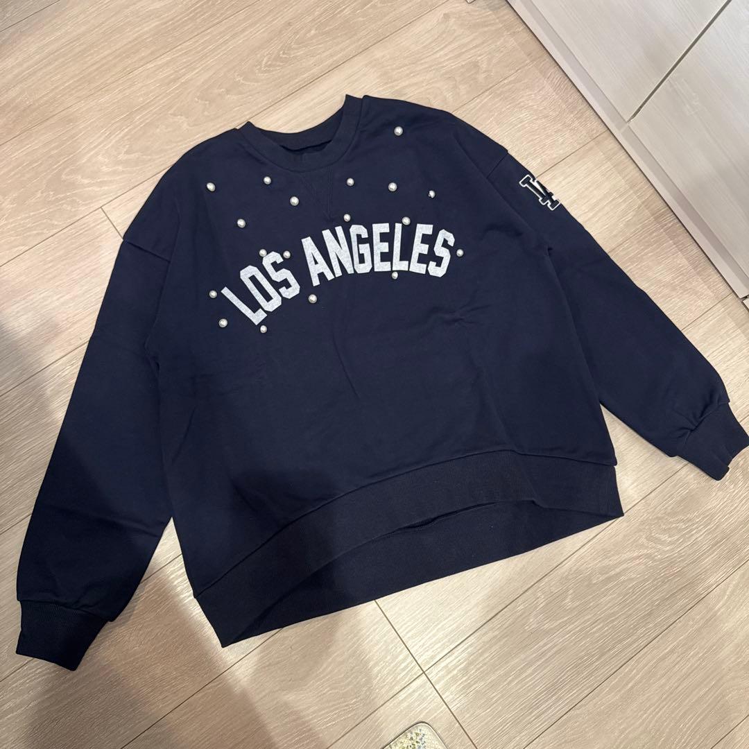 CADUNE<MLB別注>パールスウェット　ネイビー