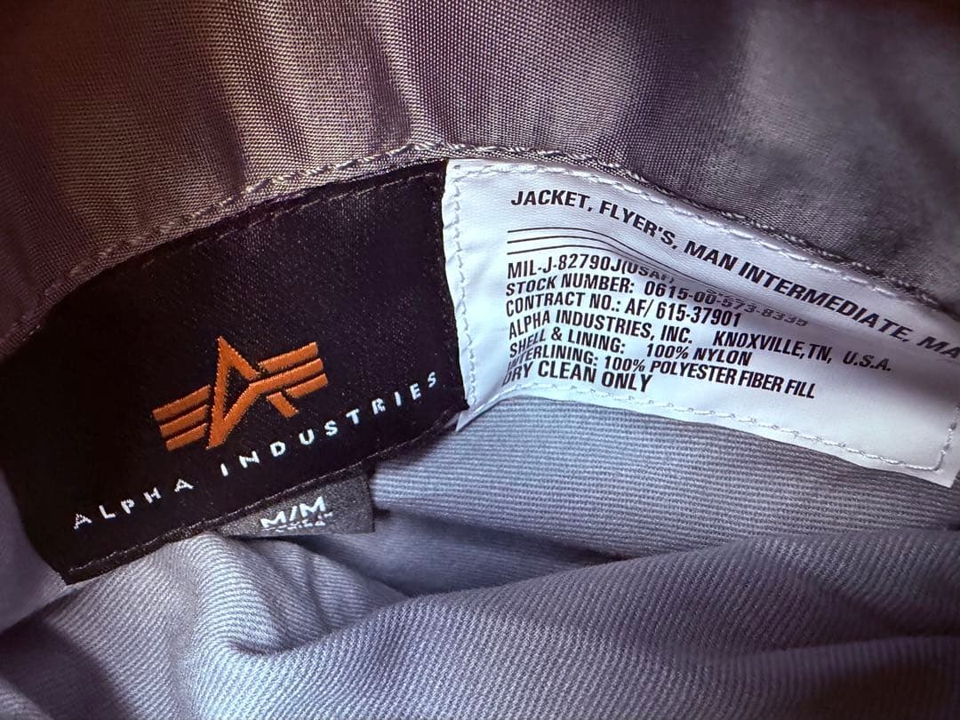 ALPHA MA-1 フライトジャケット M チャコール