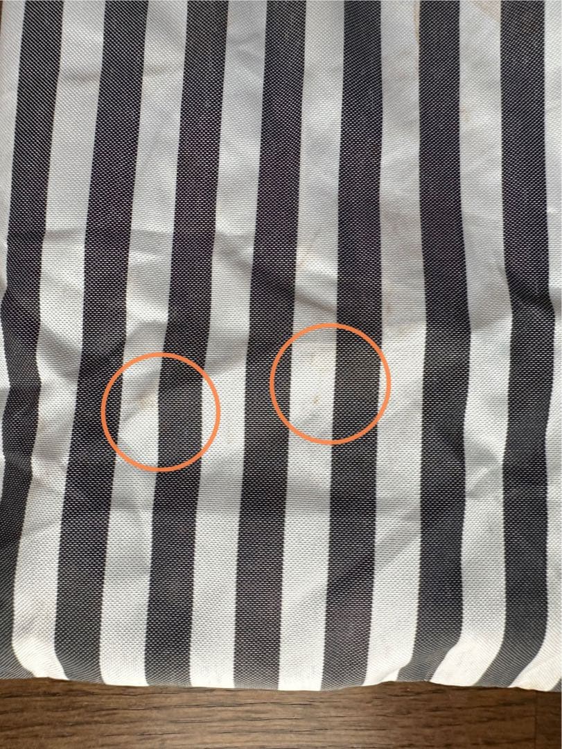 サンバリア100 2段折 ストライプ フリル 日傘