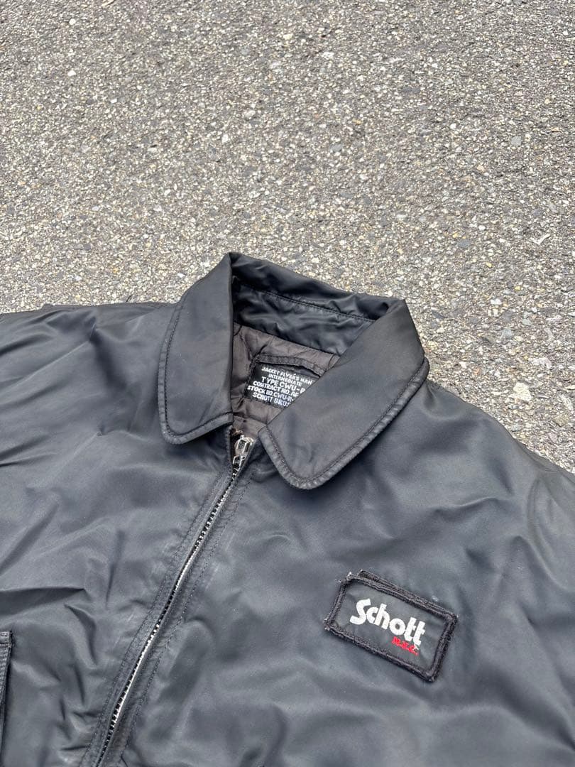 90s Schott CWU-R フライトジャケット ブラック MA-1 名作