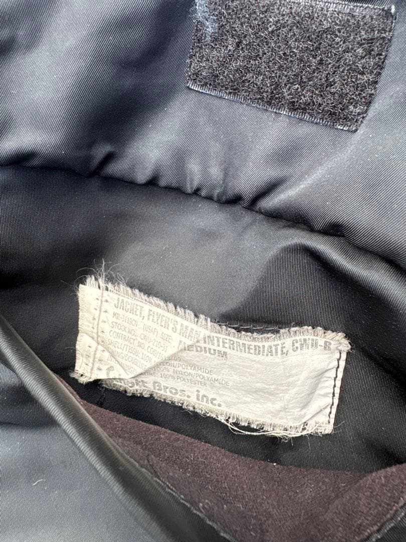 90s Schott CWU-R フライトジャケット ブラック MA-1 名作