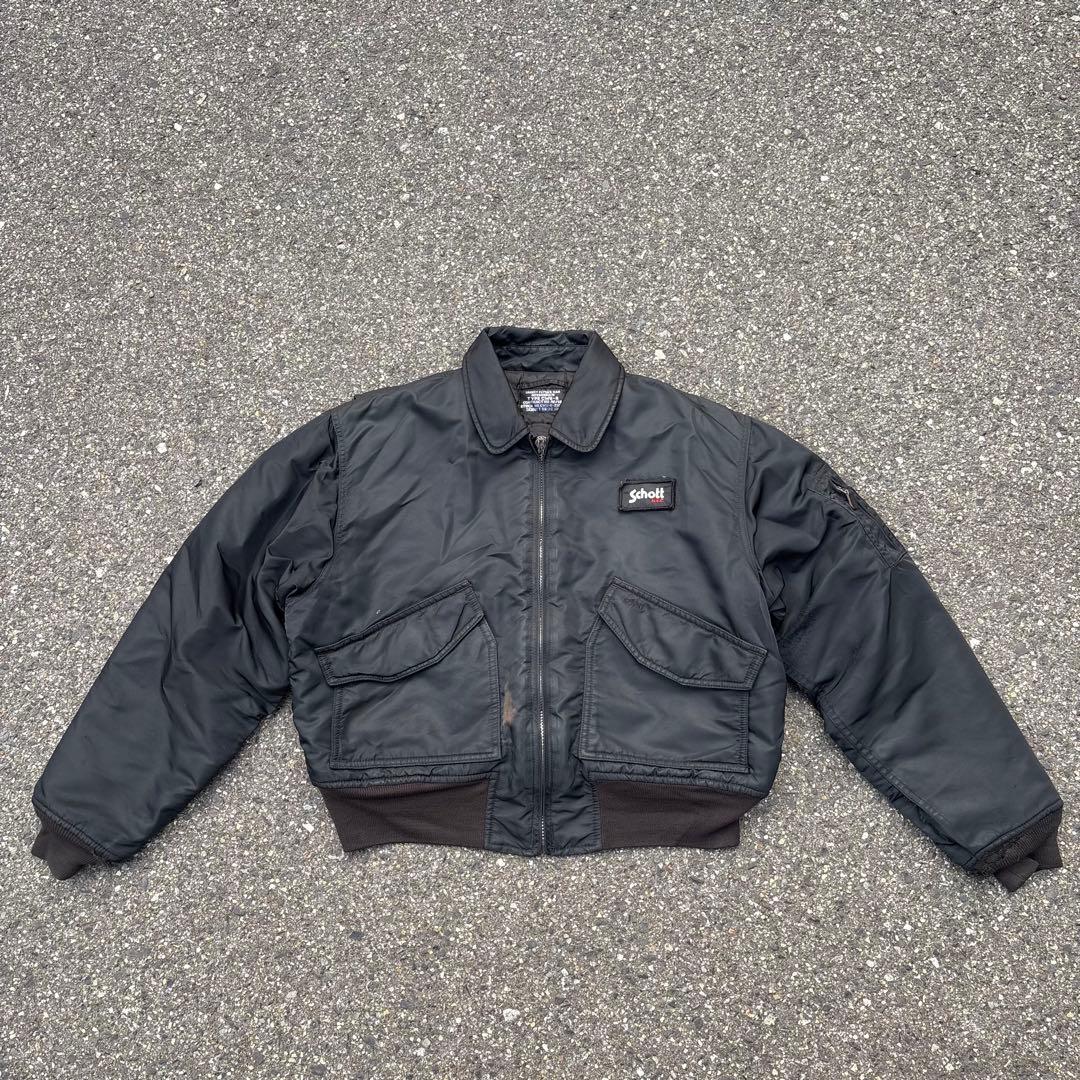 90s Schott CWU-R フライトジャケット ブラック MA-1 名作
